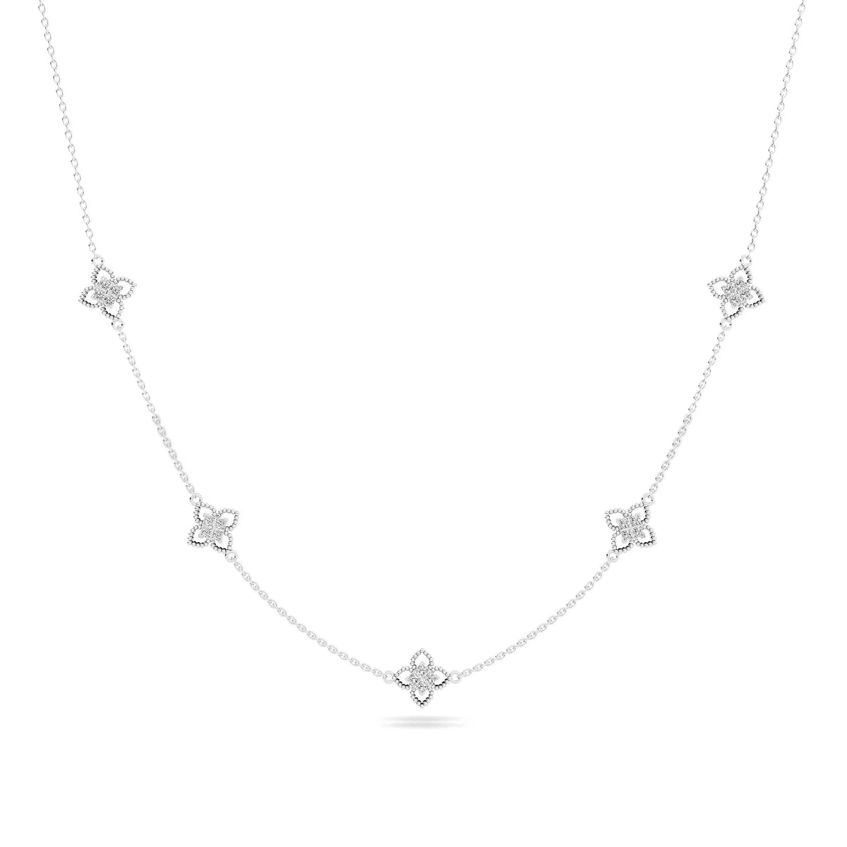 Chain Reaction Flux Necklace — CZ & Silver