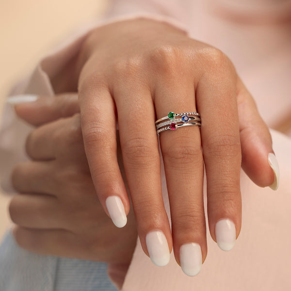 BAYAN Trilogy Hustle Ring | Lab Grown Diamond | Silver | SGL Certified