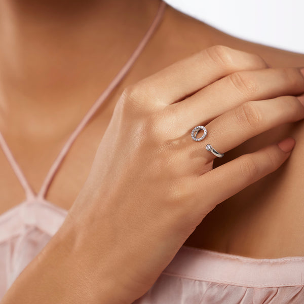 BAYAN Oval Enigma Ring | Lab Grown Diamond | Silver | SGL Certified