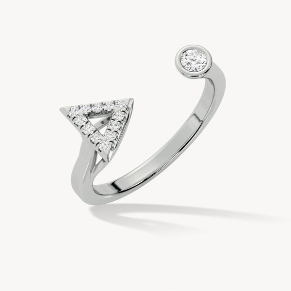 BAYAN Triangular Triumph Ring | Lab Grown Diamond | Silver | SGL Certified
