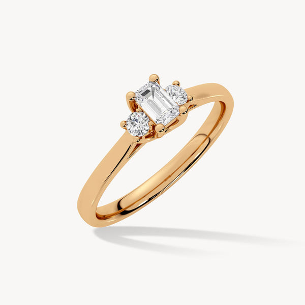 BAYAN Classic Trio Ring | Lab Grown Diamond | Silver | SGL Certified