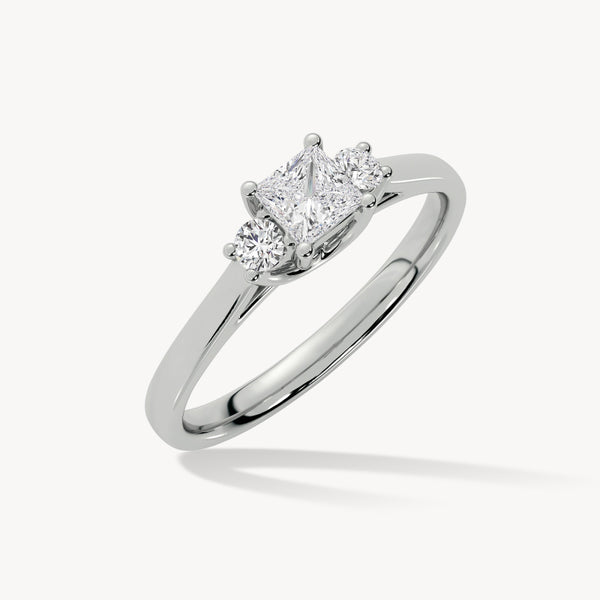 BAYAN Radiant Trio Ring | Lab Grown Diamond | Silver | SGL Certified