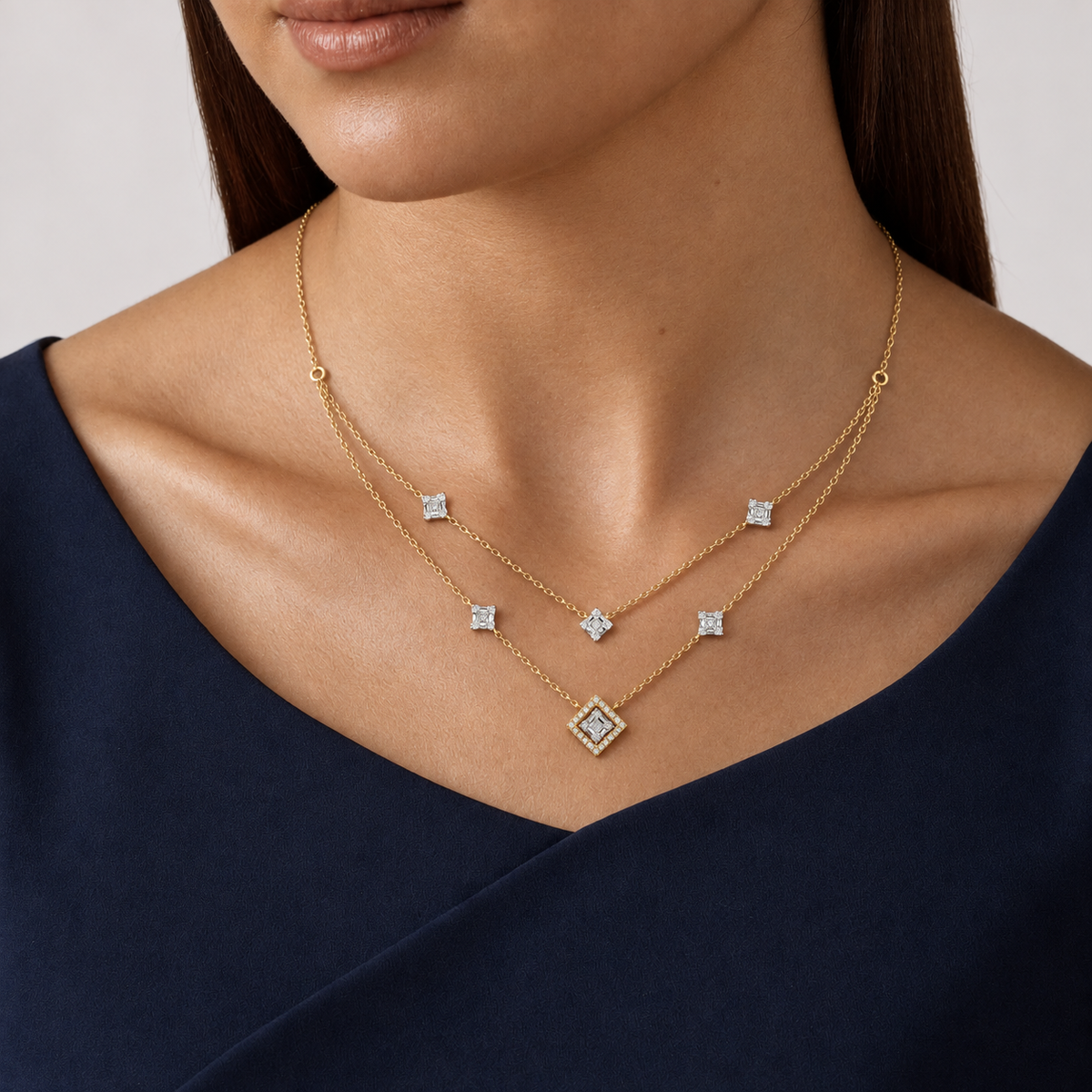 The Chain Reaction Necklace — CZ & Silver