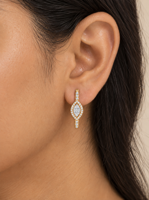 Huggies Lux Earring — CZ & Silver
