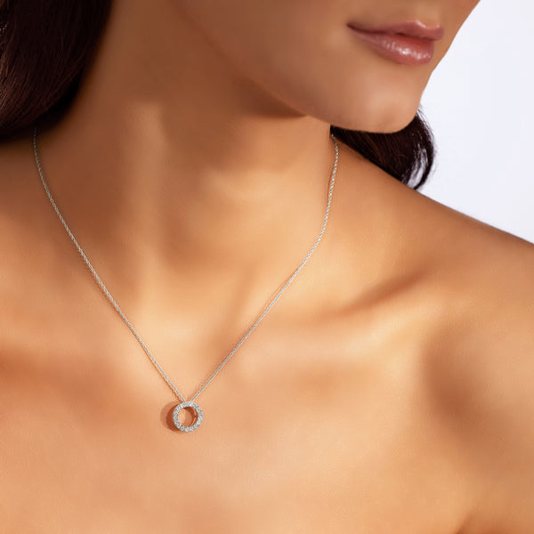 Diamond Circle Pendant — Lab-Grown Diamond