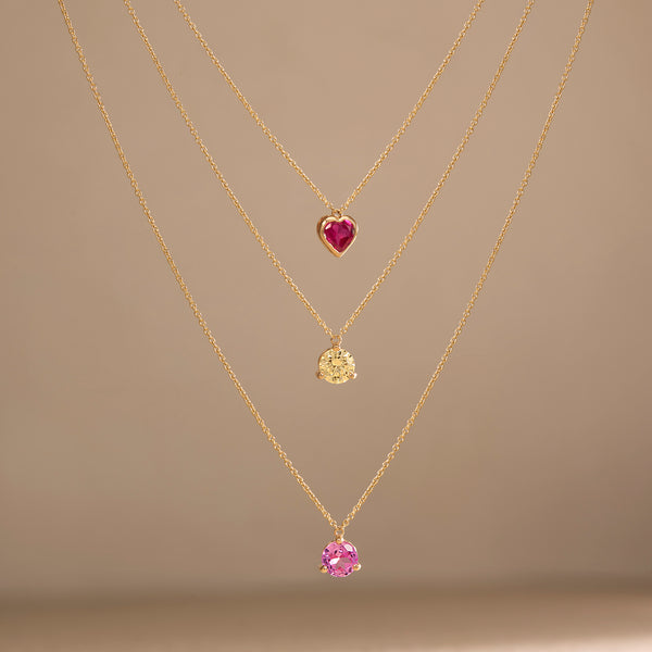 BAYAN Triple Threat Necklace | Color Stone | Silver