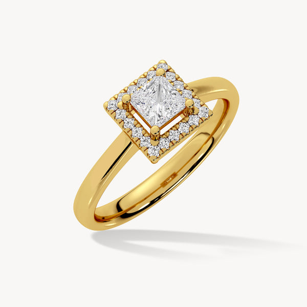 BAYAN Square Sparkle Ring | Lab Grown Diamond | Silver | SGL Certified