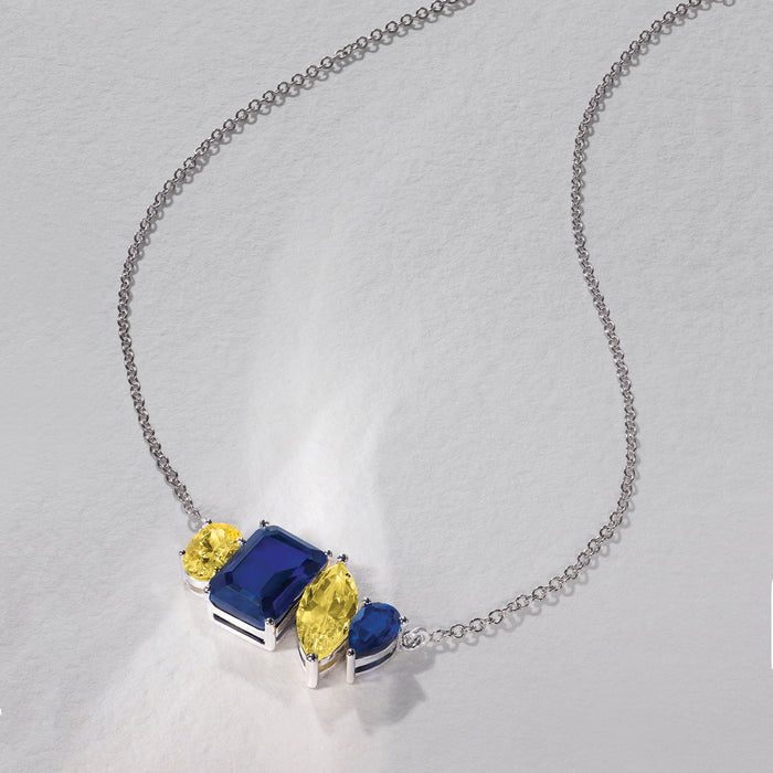 Kaleidoscope Necklace — Lab-Grown Diamond & Color Stone