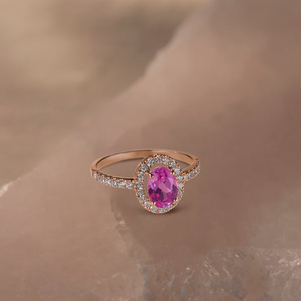 BAYAN Pink Power Ring | Lab Grown Diamond | Silver | SGL Certified