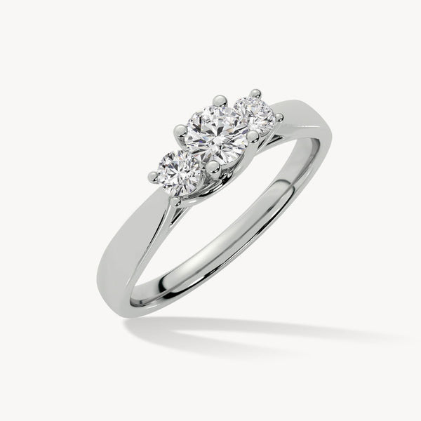 BAYAN Triple Pop Ring | Lab Grown Diamond | Silver | SGL Certified
