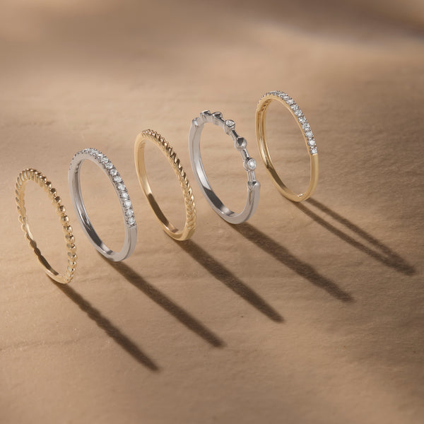 BAYAN Color Clash Stackable Ring | Lab Grown Diamond | Silver | SGL Certified