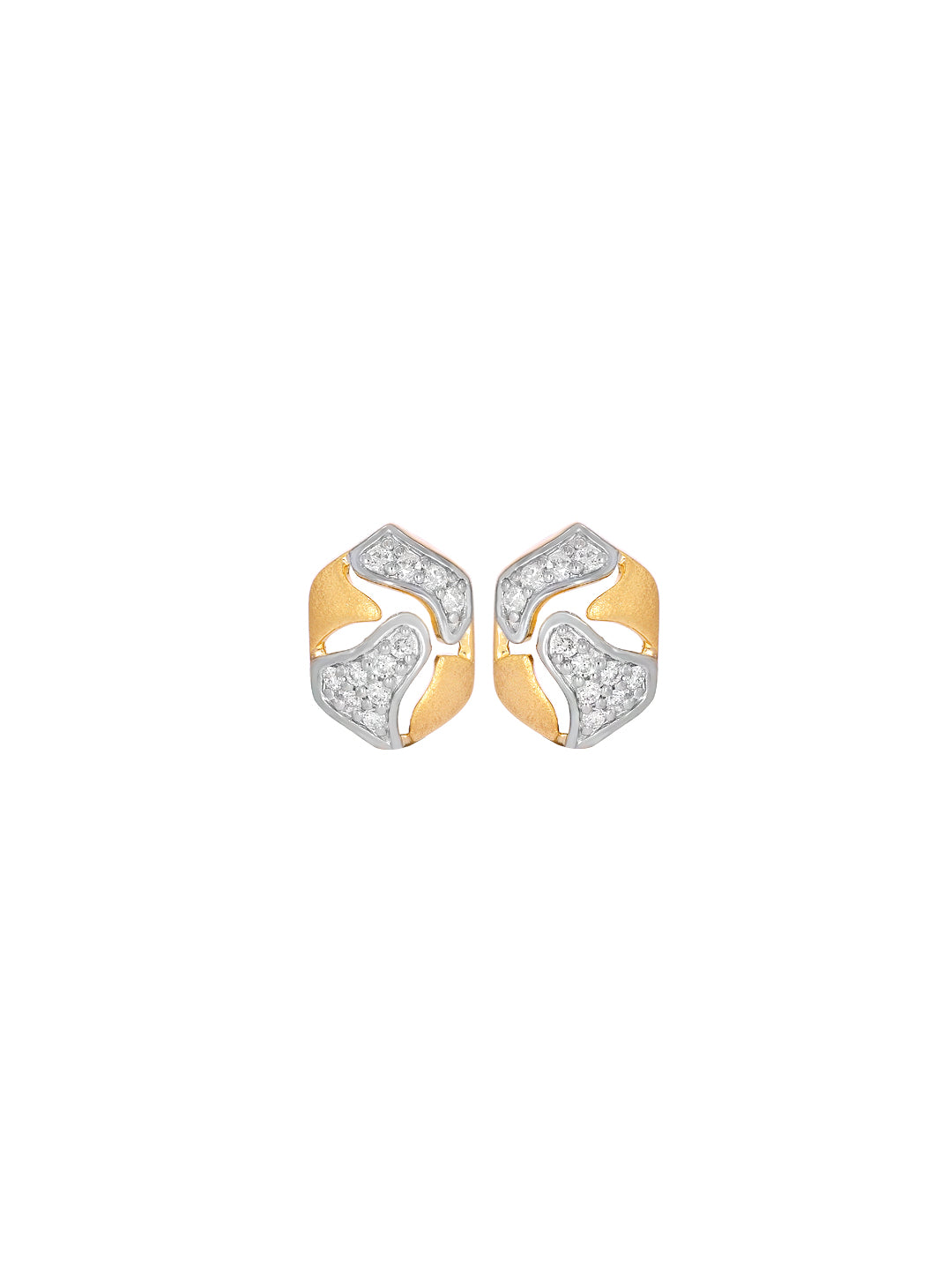ROUND DIAMOND CUT ARCHES STUD
