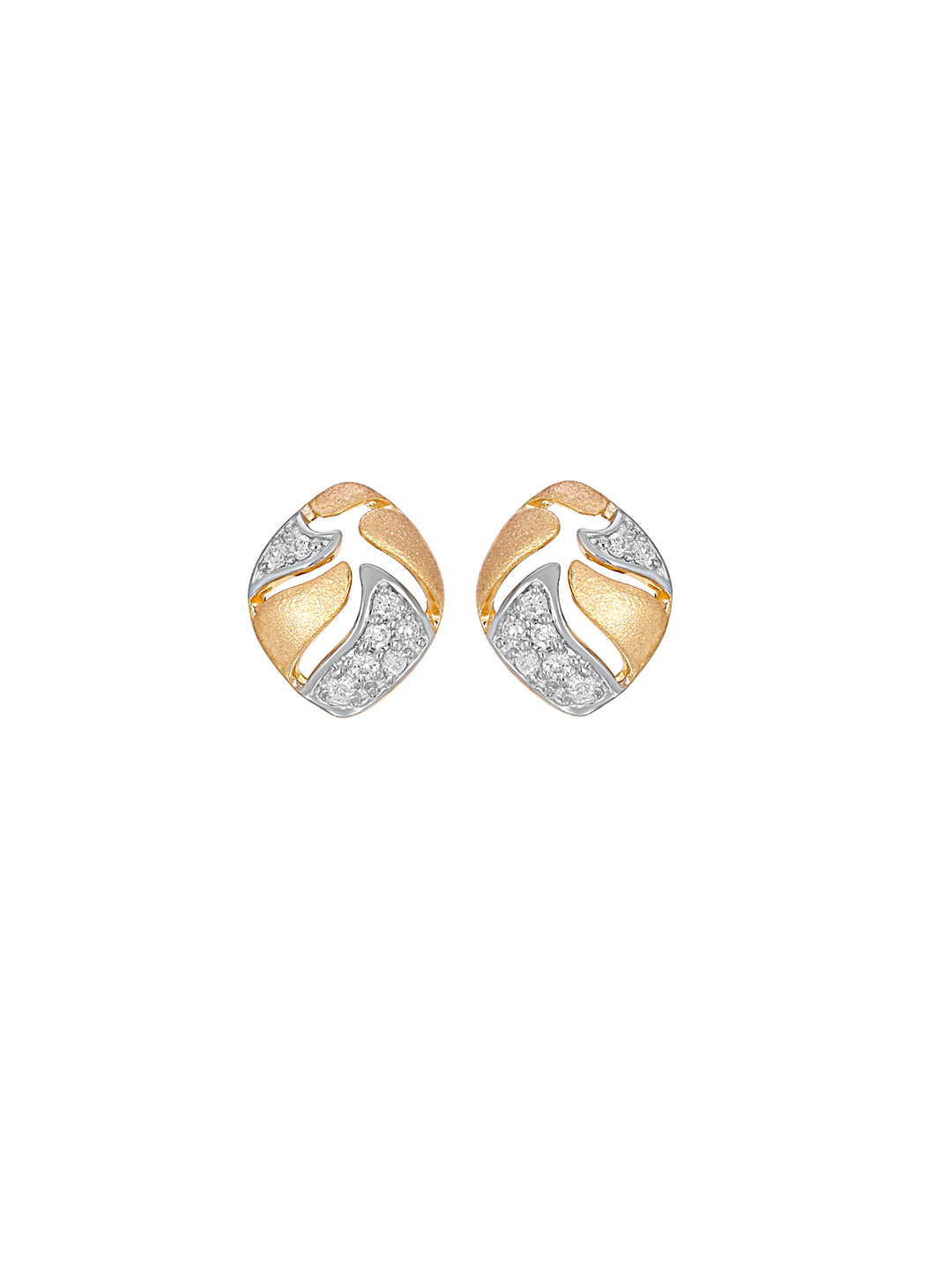 ROUND DIAMOND CUT SHIELD STUD