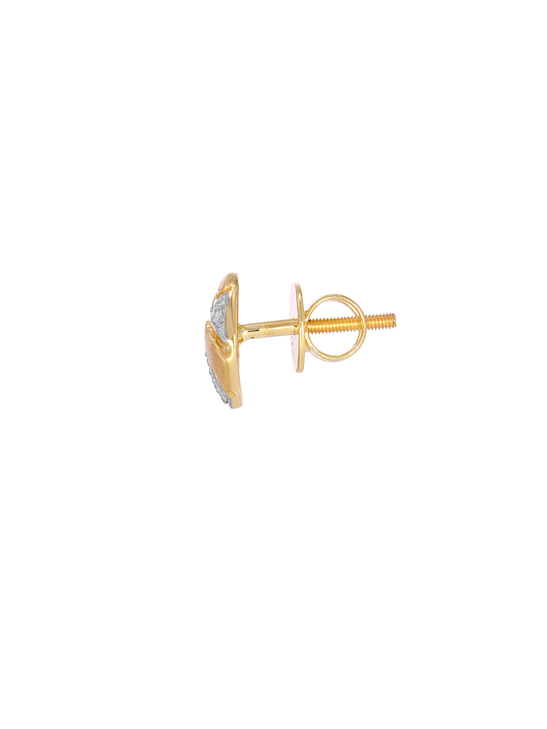 BAYAN Round Diamond Cut Shield Stud | Lab Grown Diamond | Silver | SGL Certified