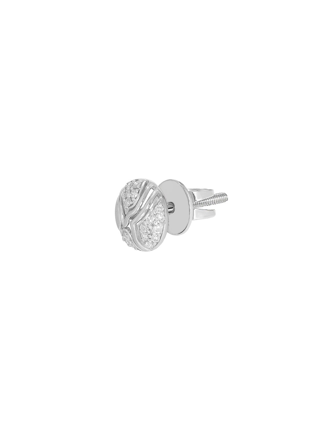BAYAN Round Diamond Cut Gallery Stud | Lab Grown Diamond | Silver | SGL Certified