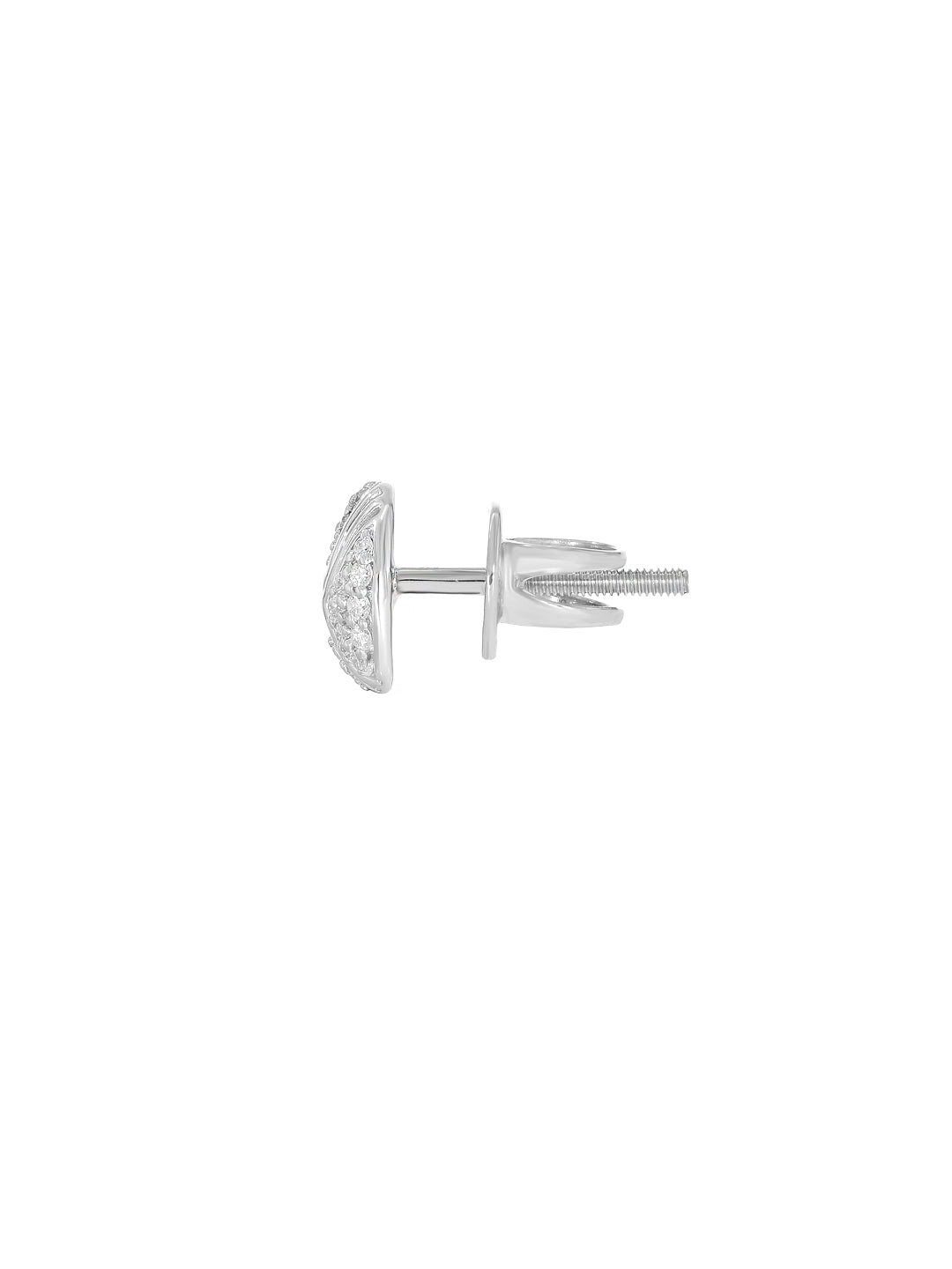 BAYAN Round Diamond Cut Gallery Stud | Lab Grown Diamond | Silver | SGL Certified