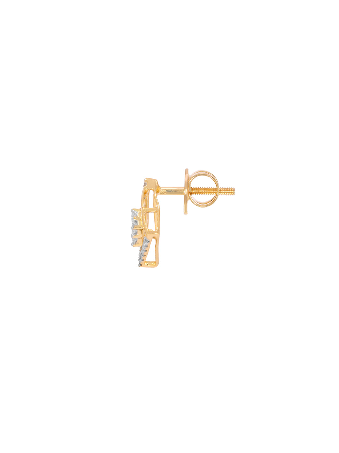 BAYAN Princess Cut Invisible Set Metaphor Earring | Lab Grown Diamond | Silver | SGL Certified