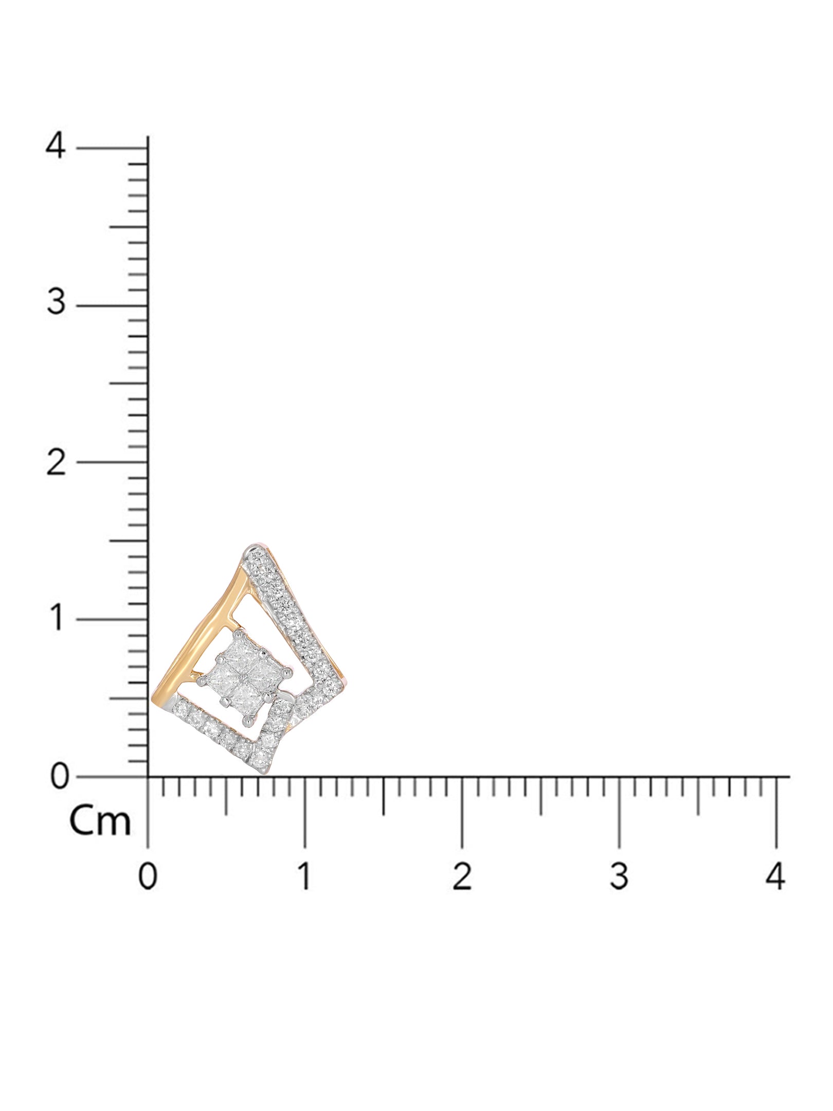 BAYAN Princess Cut Invisible Set Metaphor Earring | Lab Grown Diamond | Silver | SGL Certified