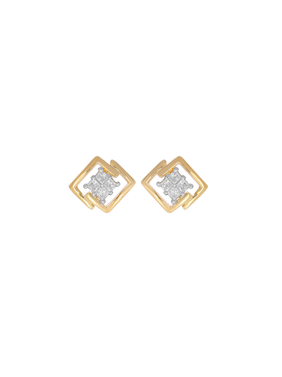 PRINCESS CUT INVISIBLE SET PARADOX EARRING