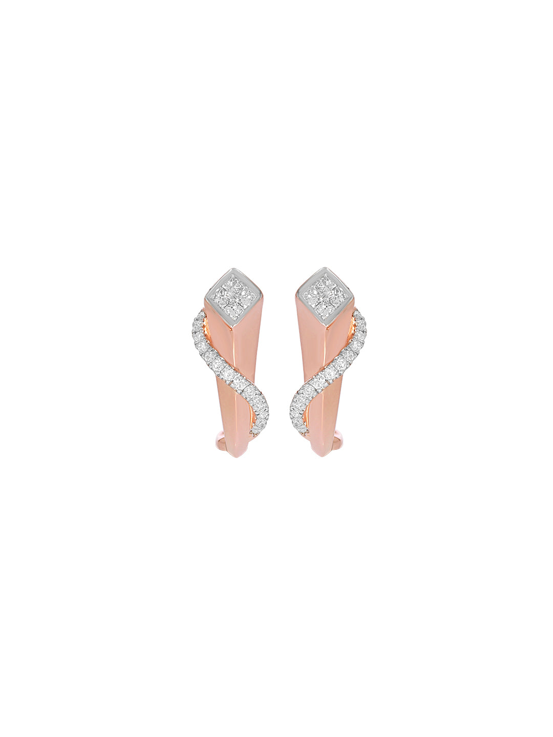PRINCESS CUT INVISIBLE SET QUEEN EARRING