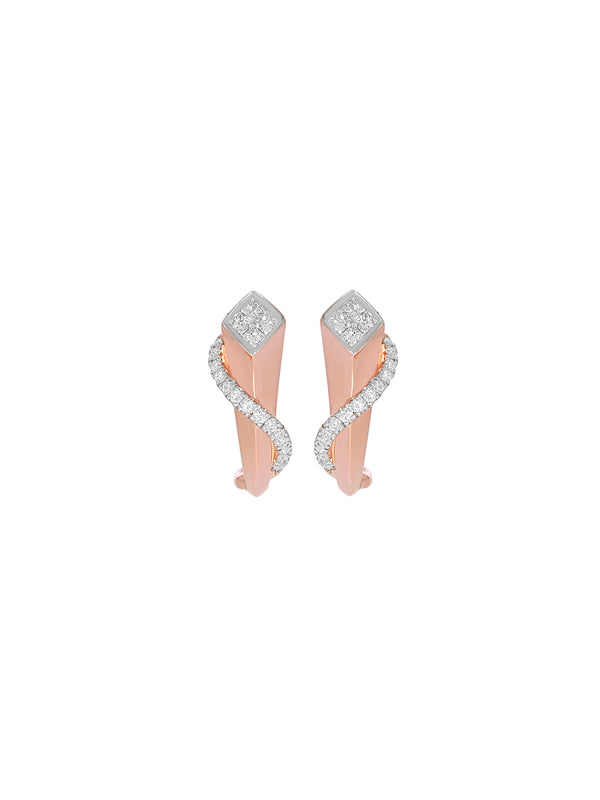 BAYAN Princess Cut Invisible Set Queen Earring | Lab Grown Diamond | Silver | SGL Certified
