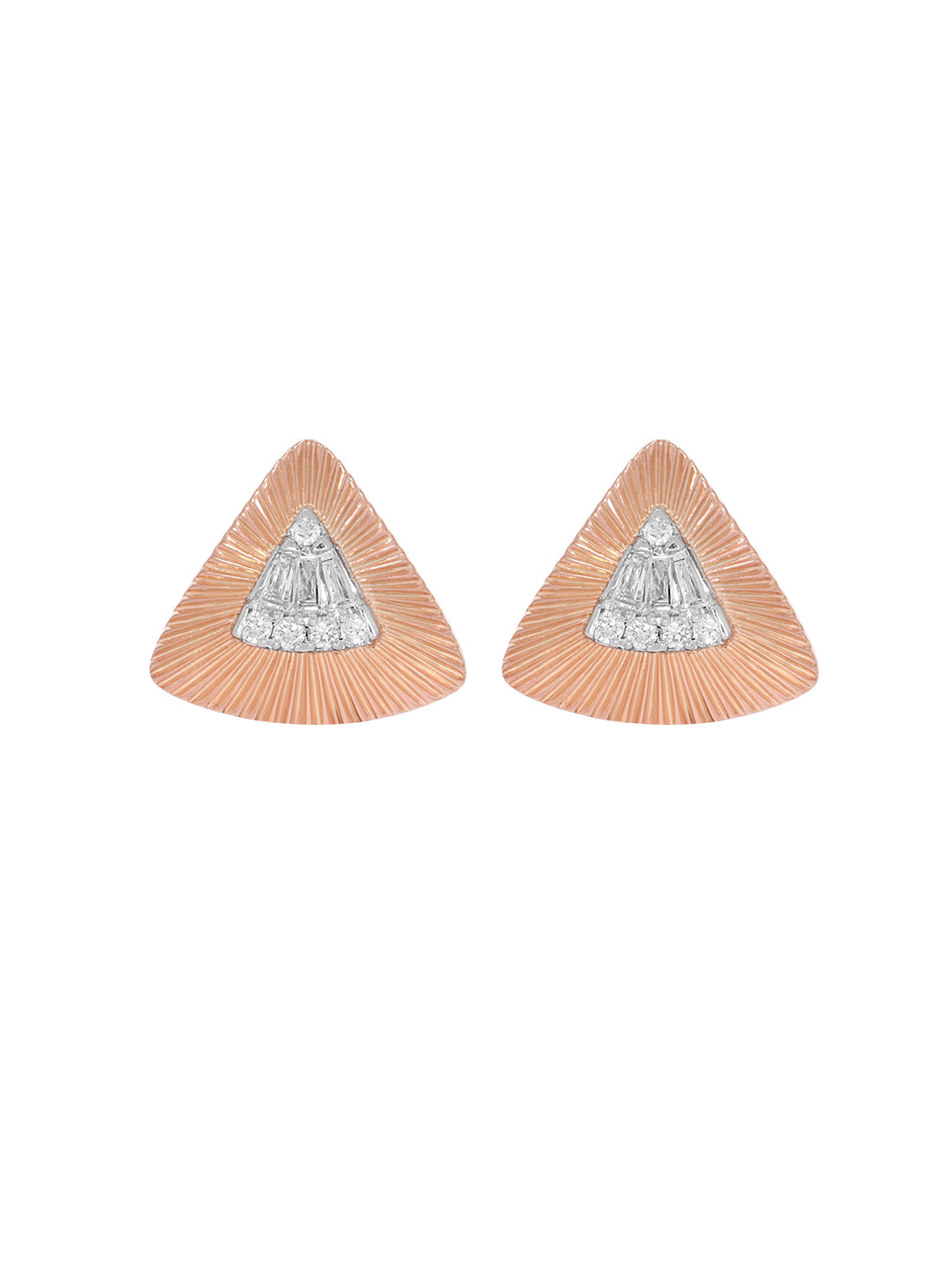 BAGUETTE CUT COMPOSITE HUT EARRING