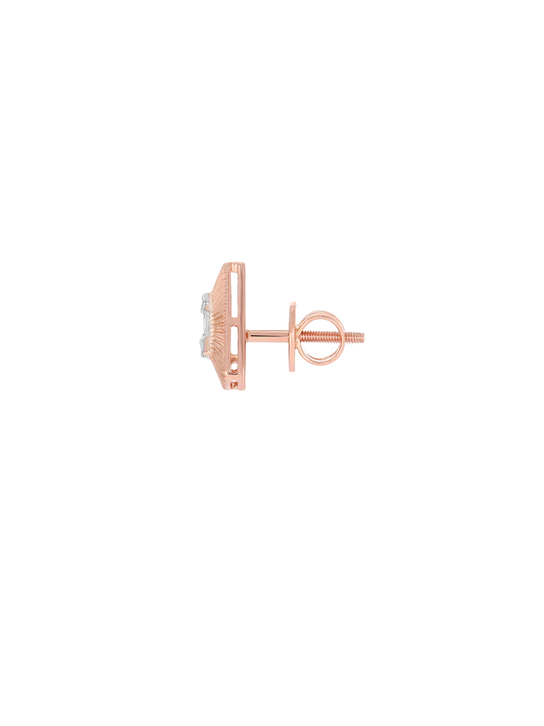 BAYAN Baguette Cut Composite Hut Earring | Lab Grown Diamond | Silver | SGL Certified