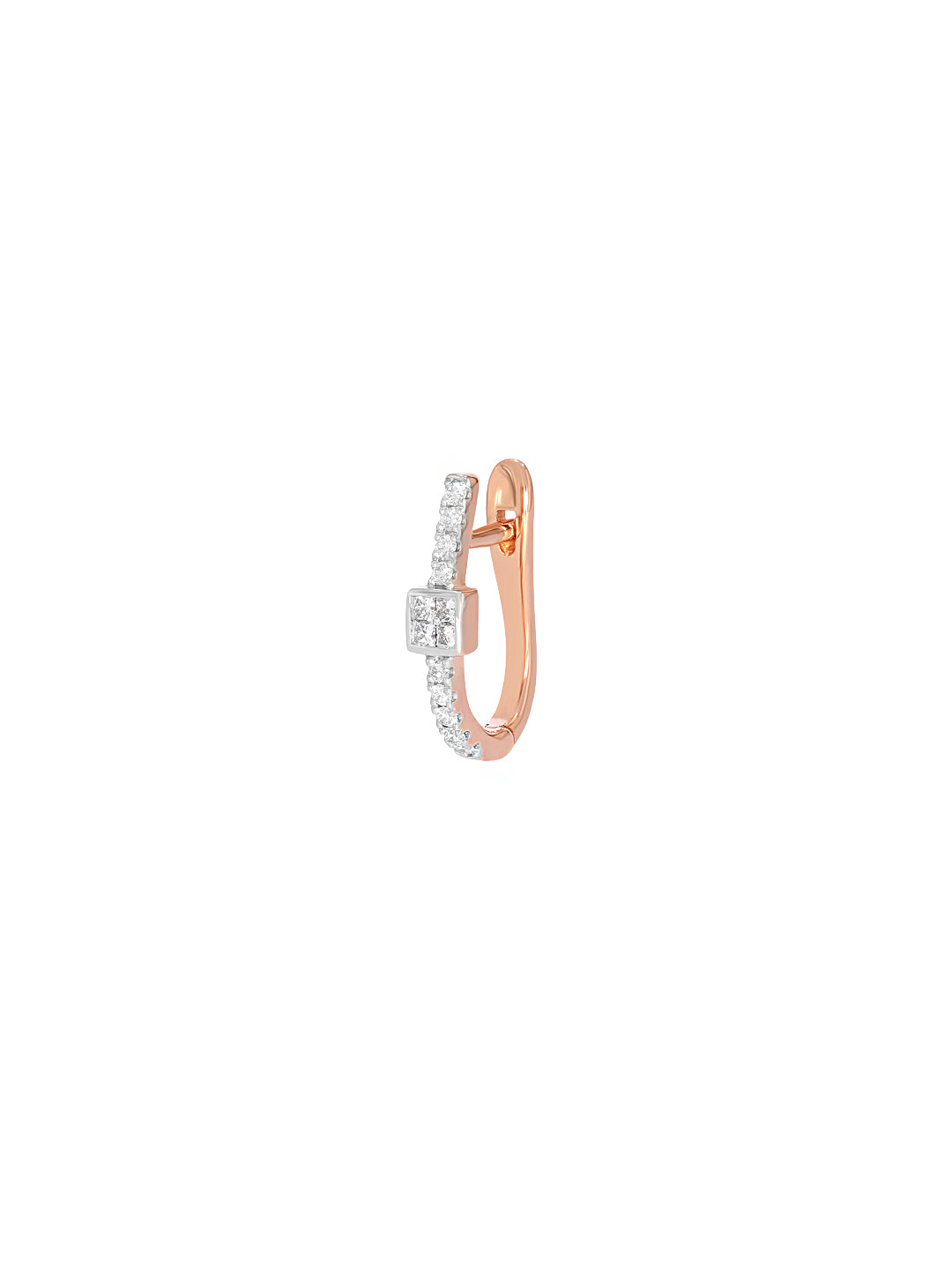 BAYAN Princess Cut Invisible Set Office Earring | Lab Grown Diamond | Silver | SGL Certified