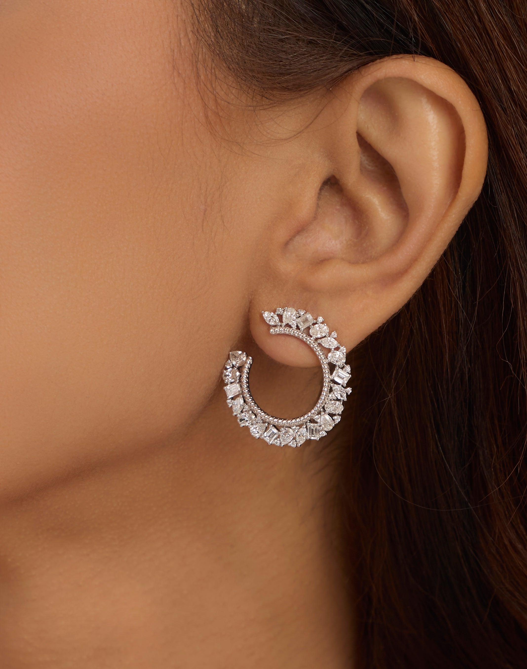 Lab Grown Diamond Earring 3.51 carat