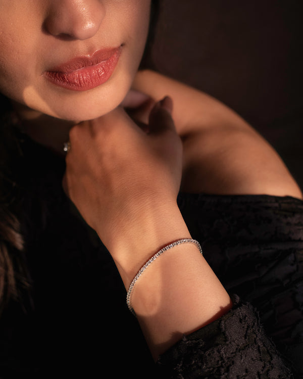 BAYAN 1.80ct Round Diamond Tennis Bracelet | Lab Grown Diamond | Silver | SGL Certified