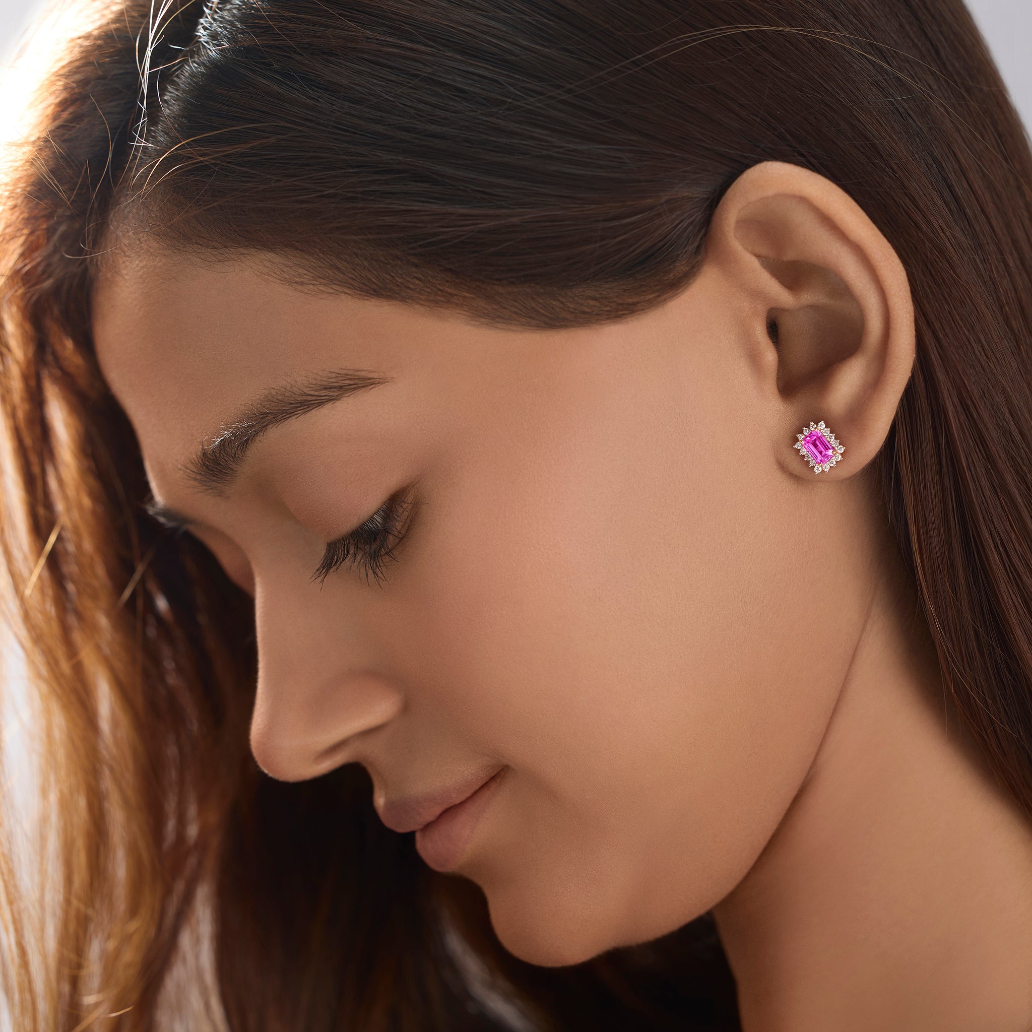 Pink Sapphire Muse Earrings