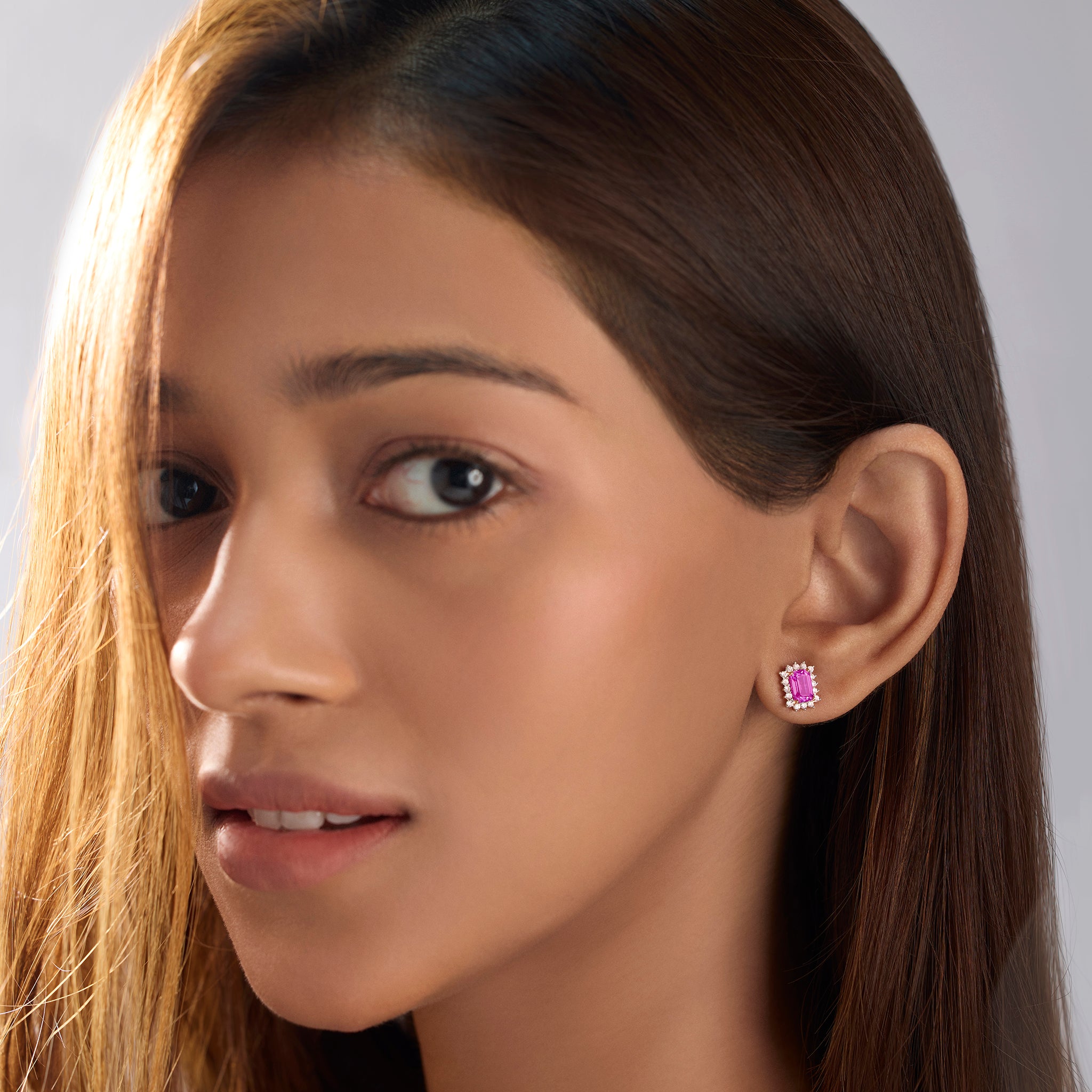 Pink Sapphire Muse Earrings
