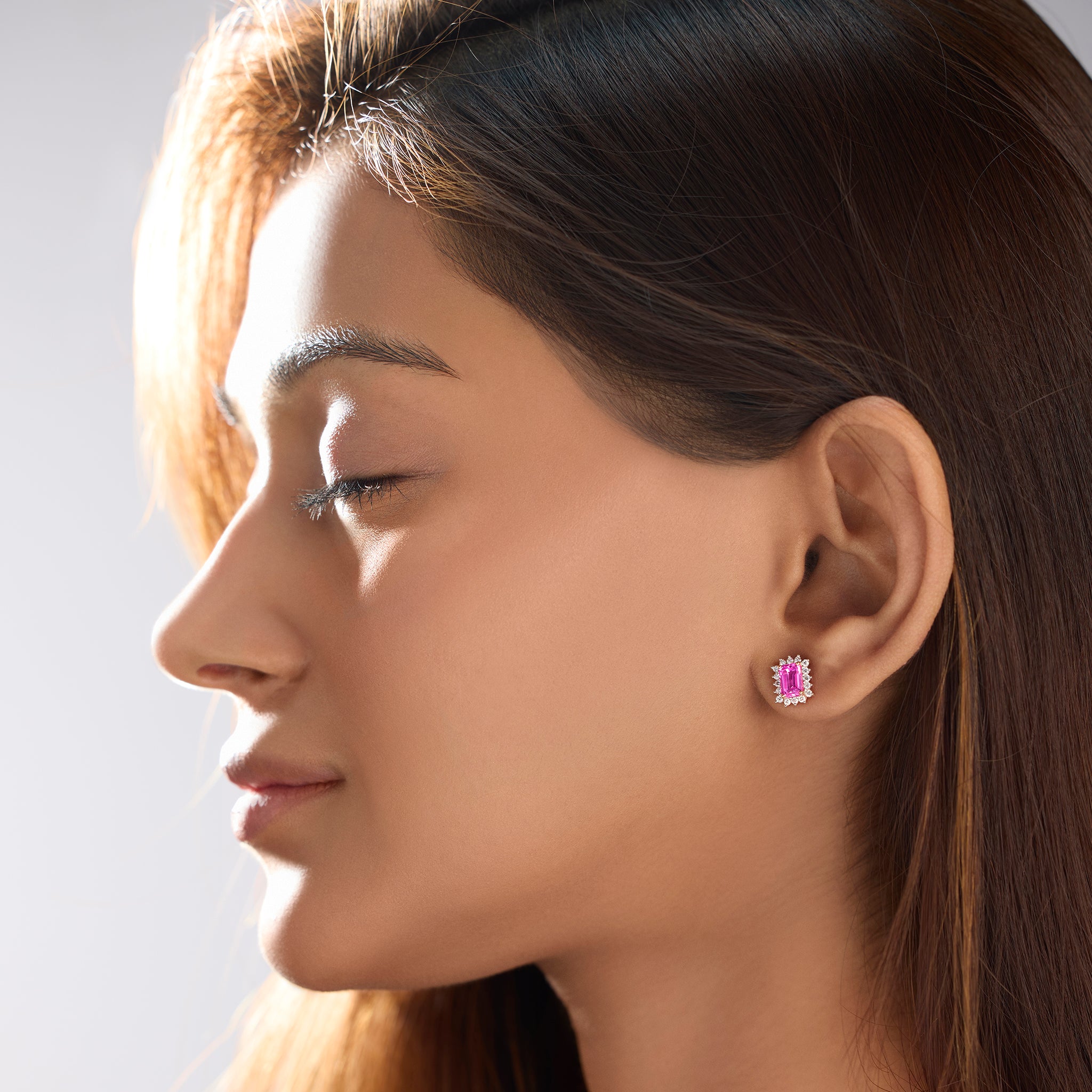 Pink Sapphire Muse Earrings