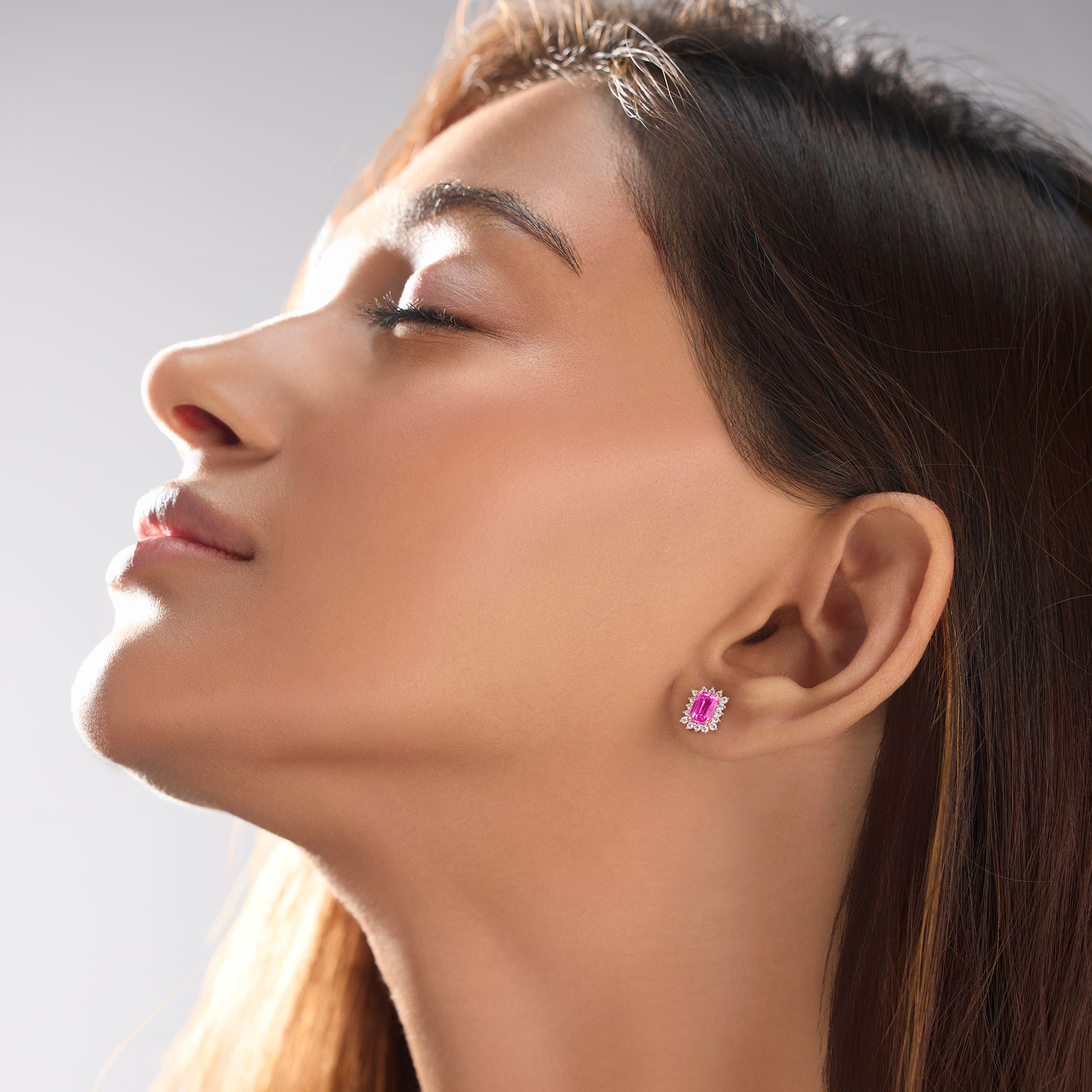 Pink Sapphire Muse Earrings