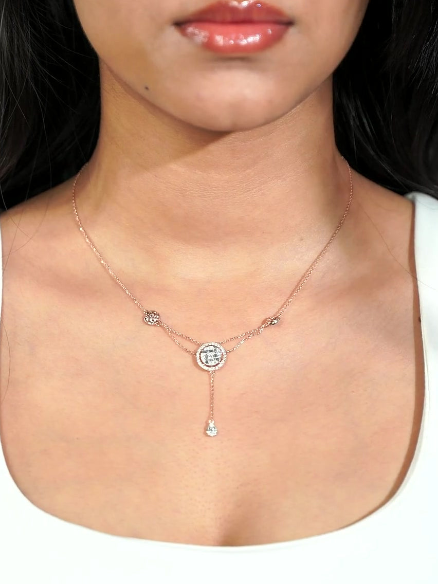Bold Affair Diva Necklace — CZ & Silver