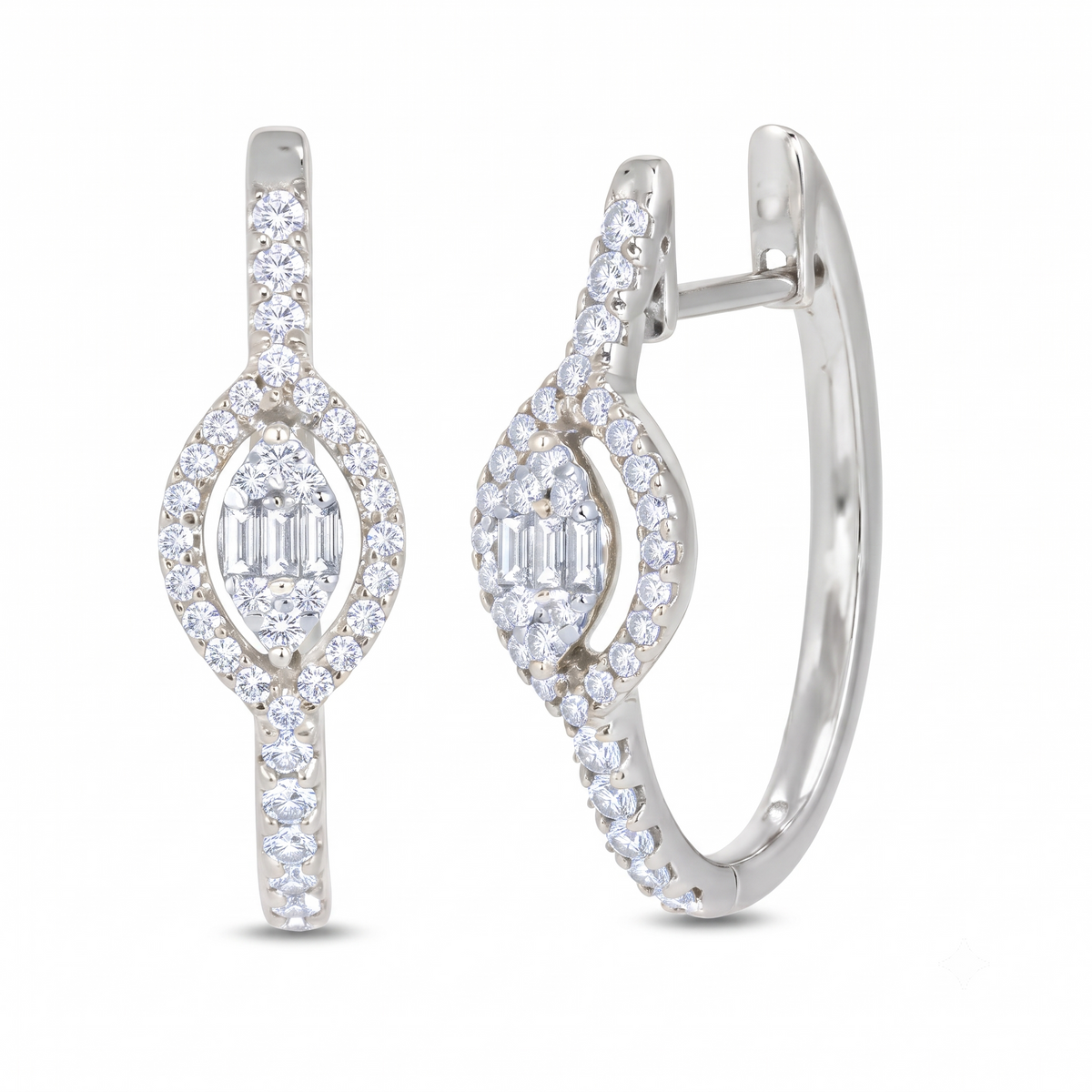 Huggies Lux Earring — CZ & Silver