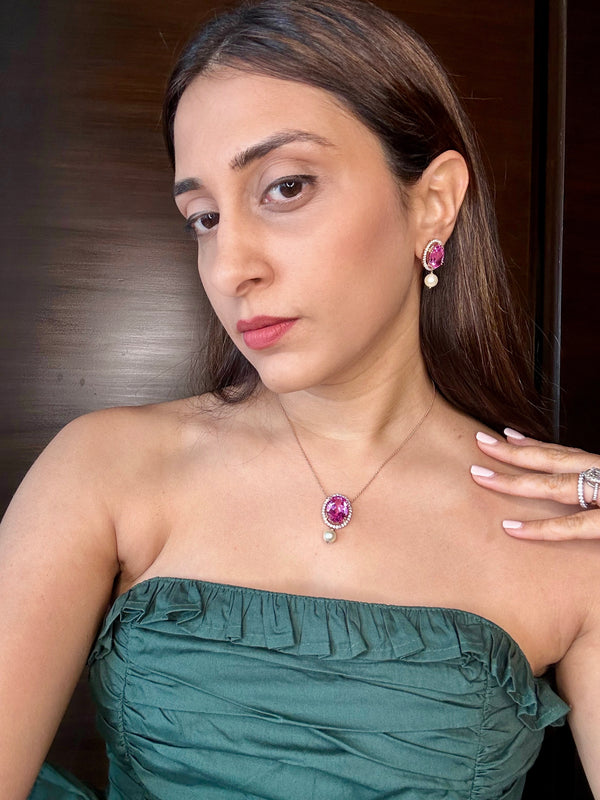 BAYAN Regal Radiance Pendant | Lab Grown Diamond | Silver | SGL Certified
