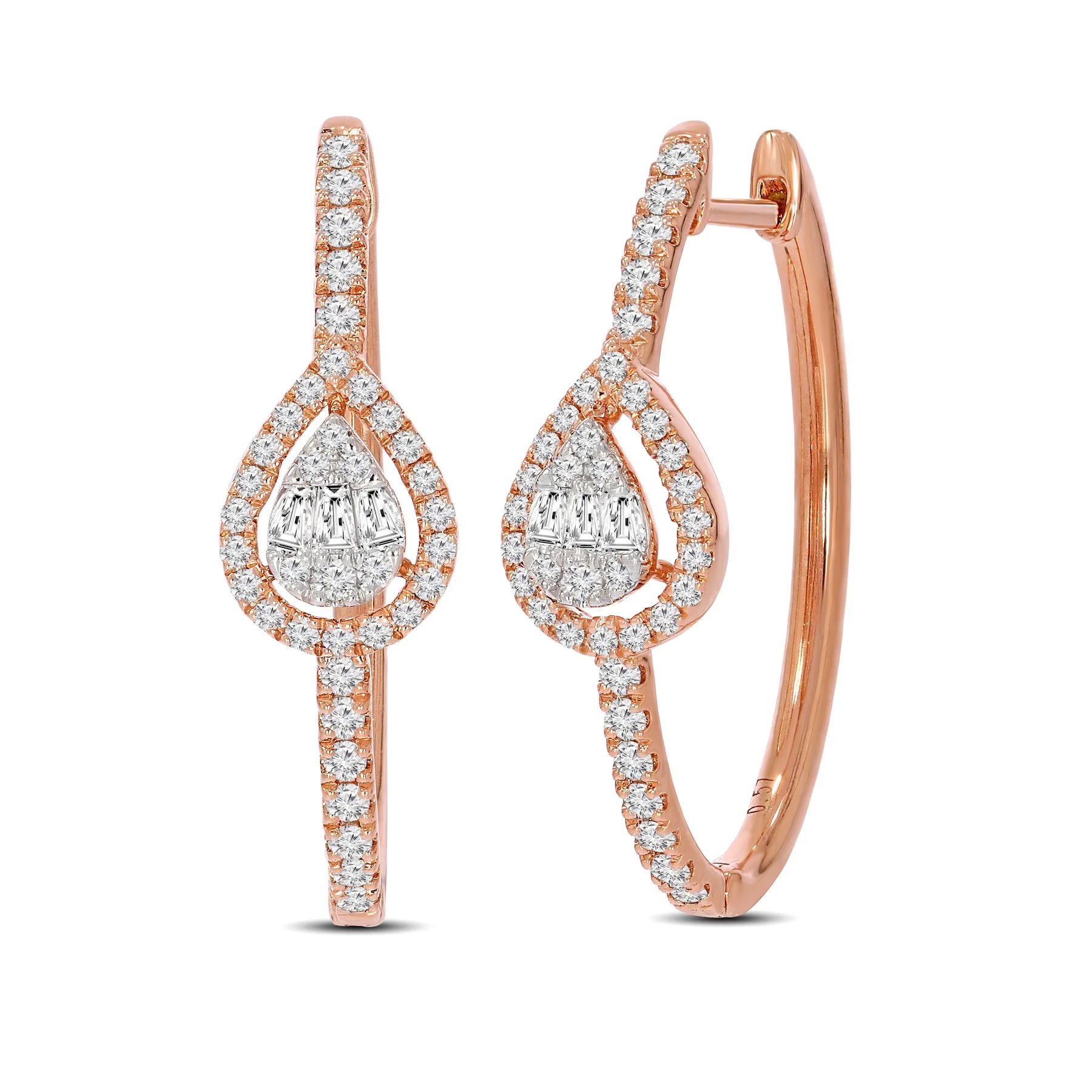Pear Huggies — Lab-Grown Diamond & Silver, SGL Certified