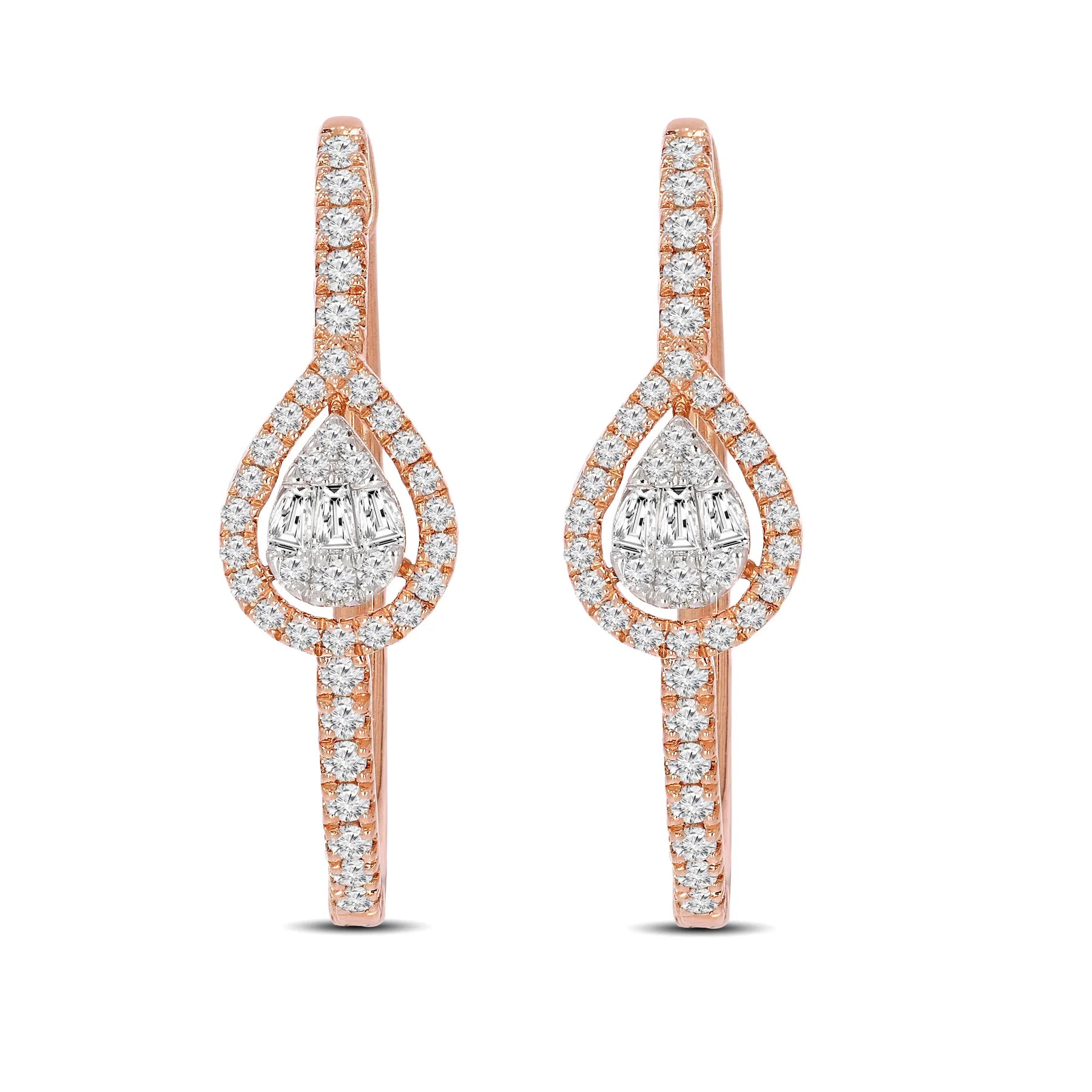 Pear Huggies — Lab-Grown Diamond & Silver, SGL Certified