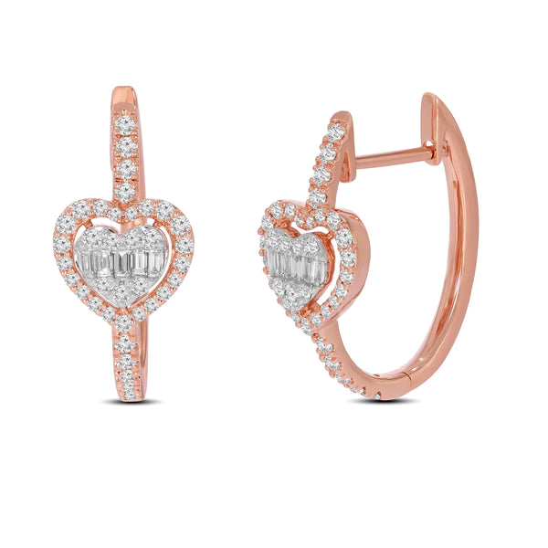 Heart Huggies — Lab-Grown Diamond & Silver, SGL Certified