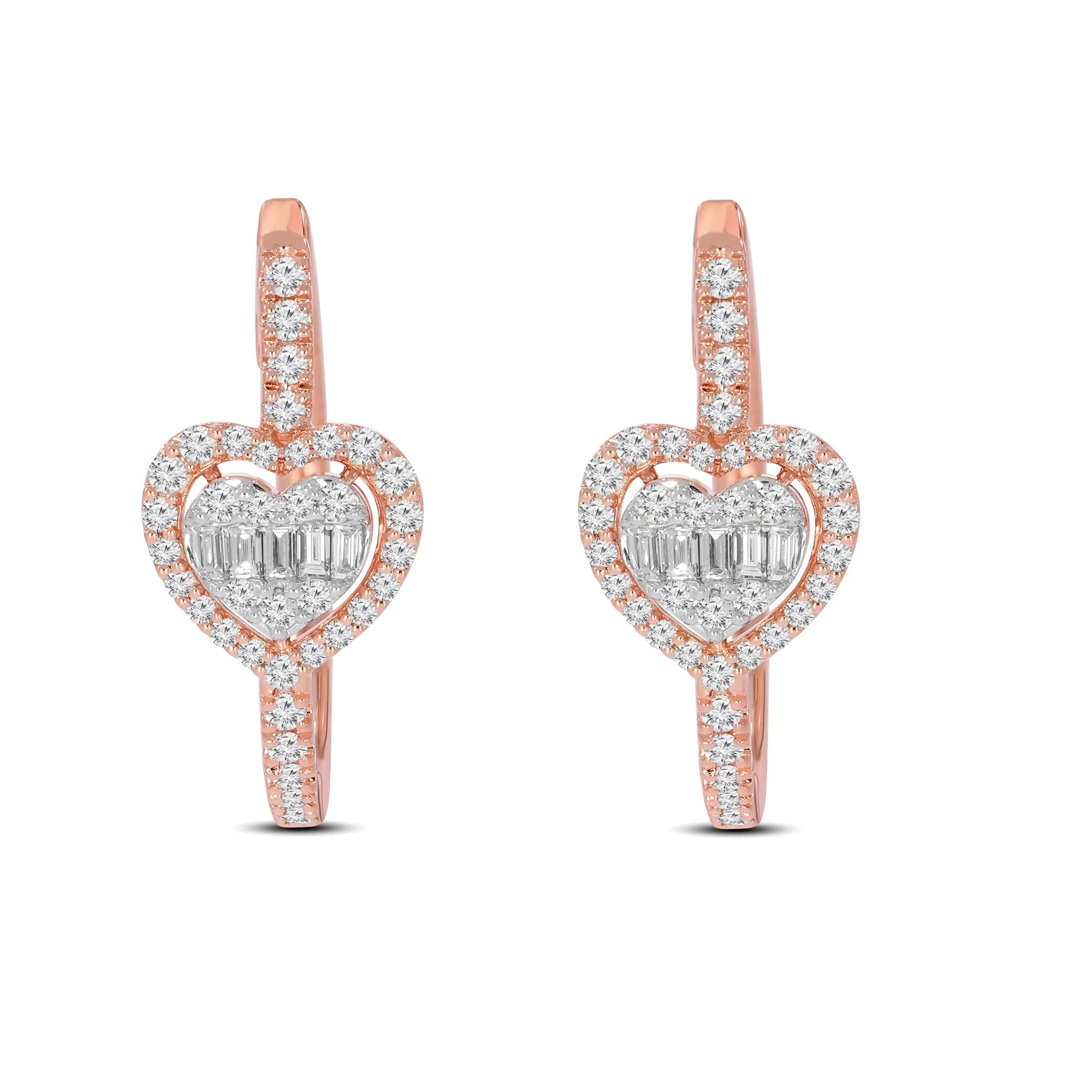 Heart Huggies — Lab-Grown Diamond & Silver, SGL Certified