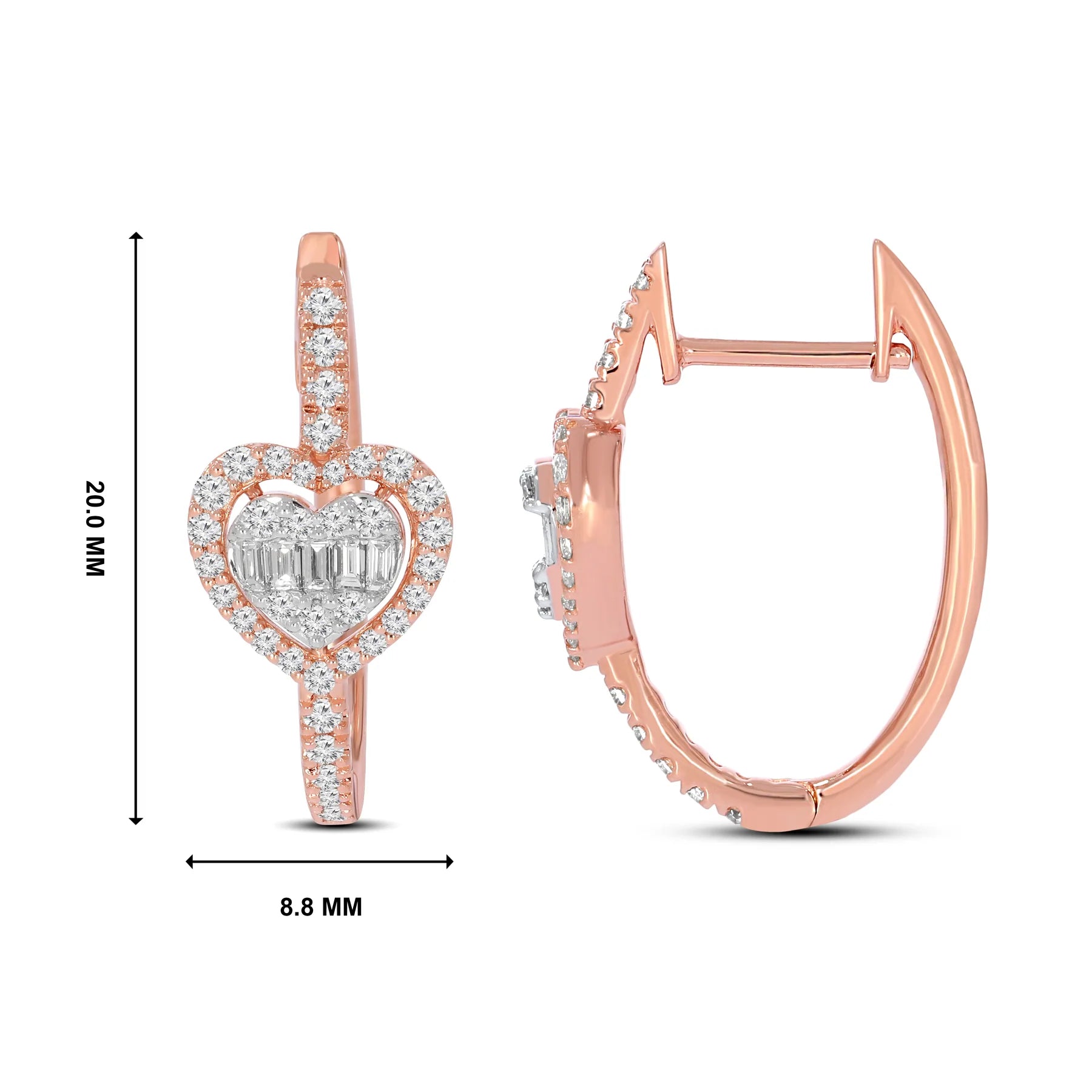 Heart Huggies — Lab-Grown Diamond & Silver, SGL Certified