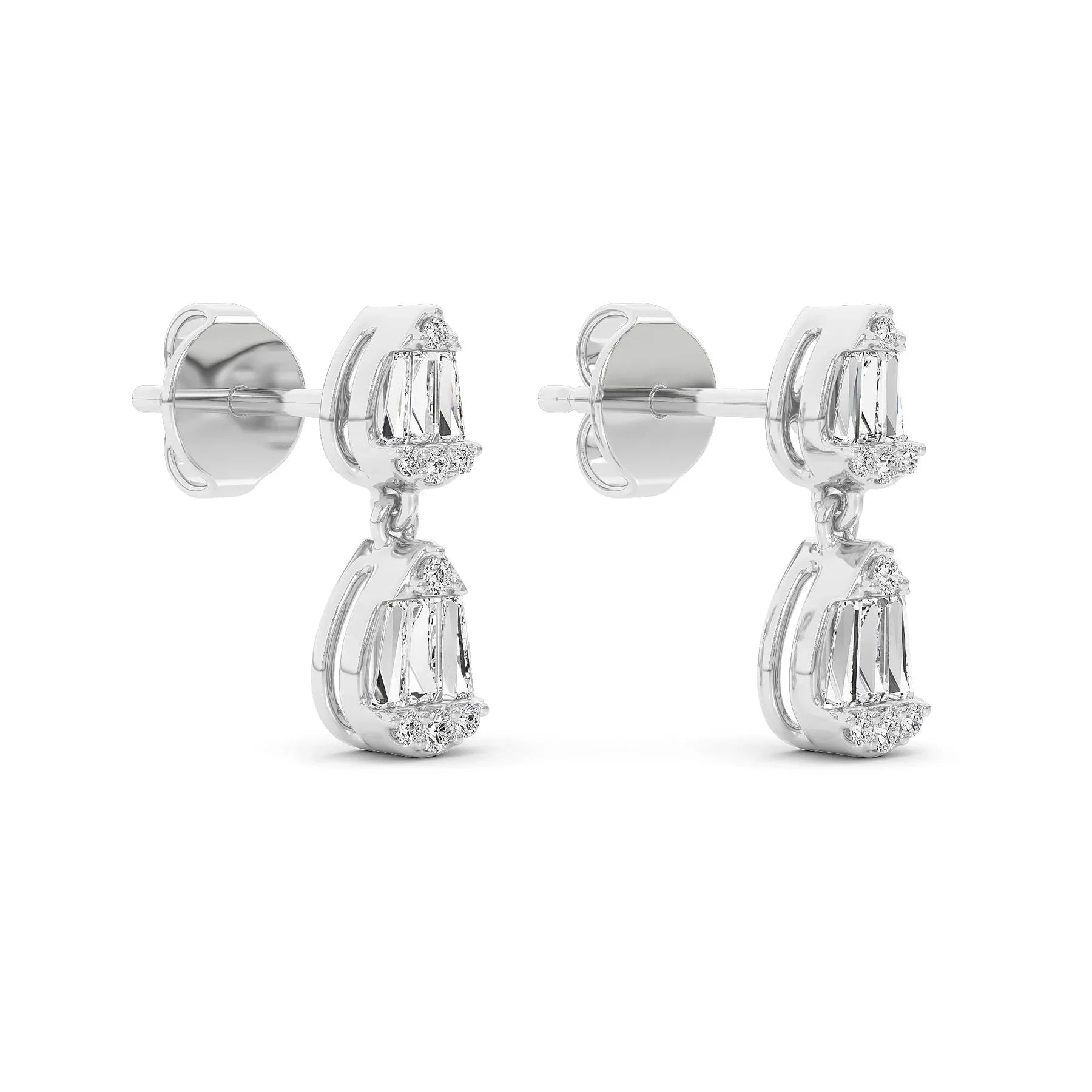 Pear Dangler Earrings — Lab-Grown Diamond & Silver, SGL Certified