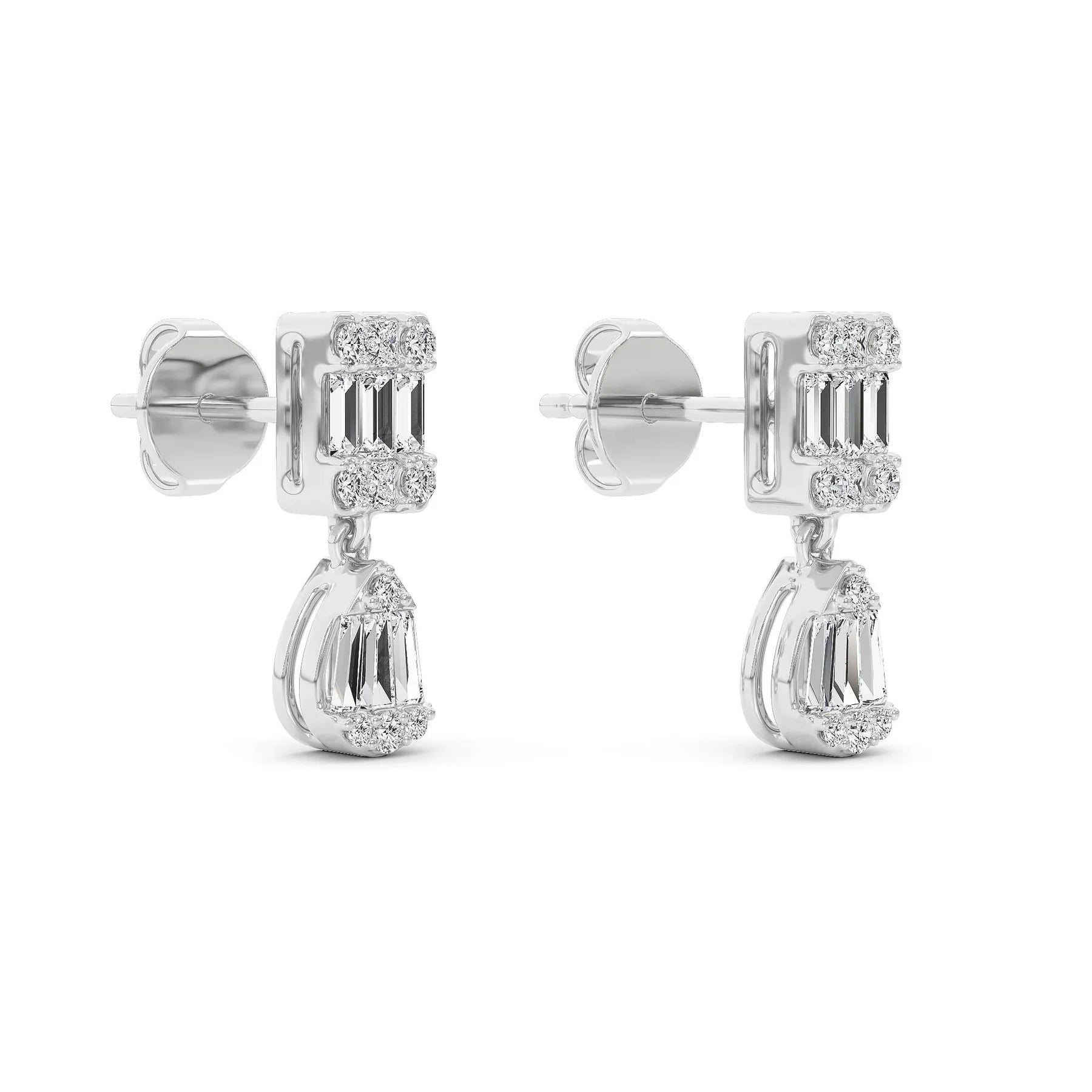 Pear Dangler Earring — Lab-Grown Diamond & Silver, SGL Certified
