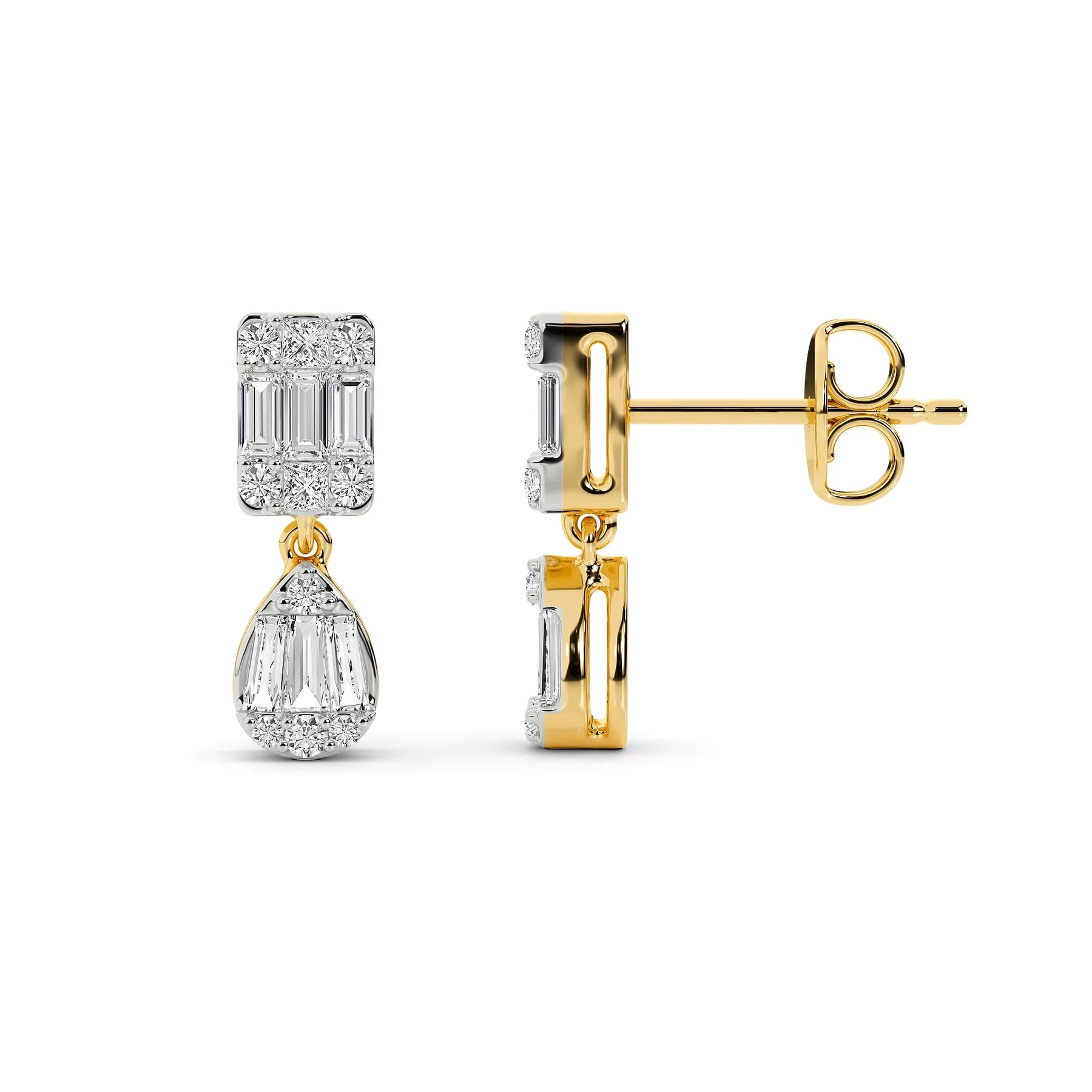 Pear Dangler Earring — Lab-Grown Diamond & Silver, SGL Certified