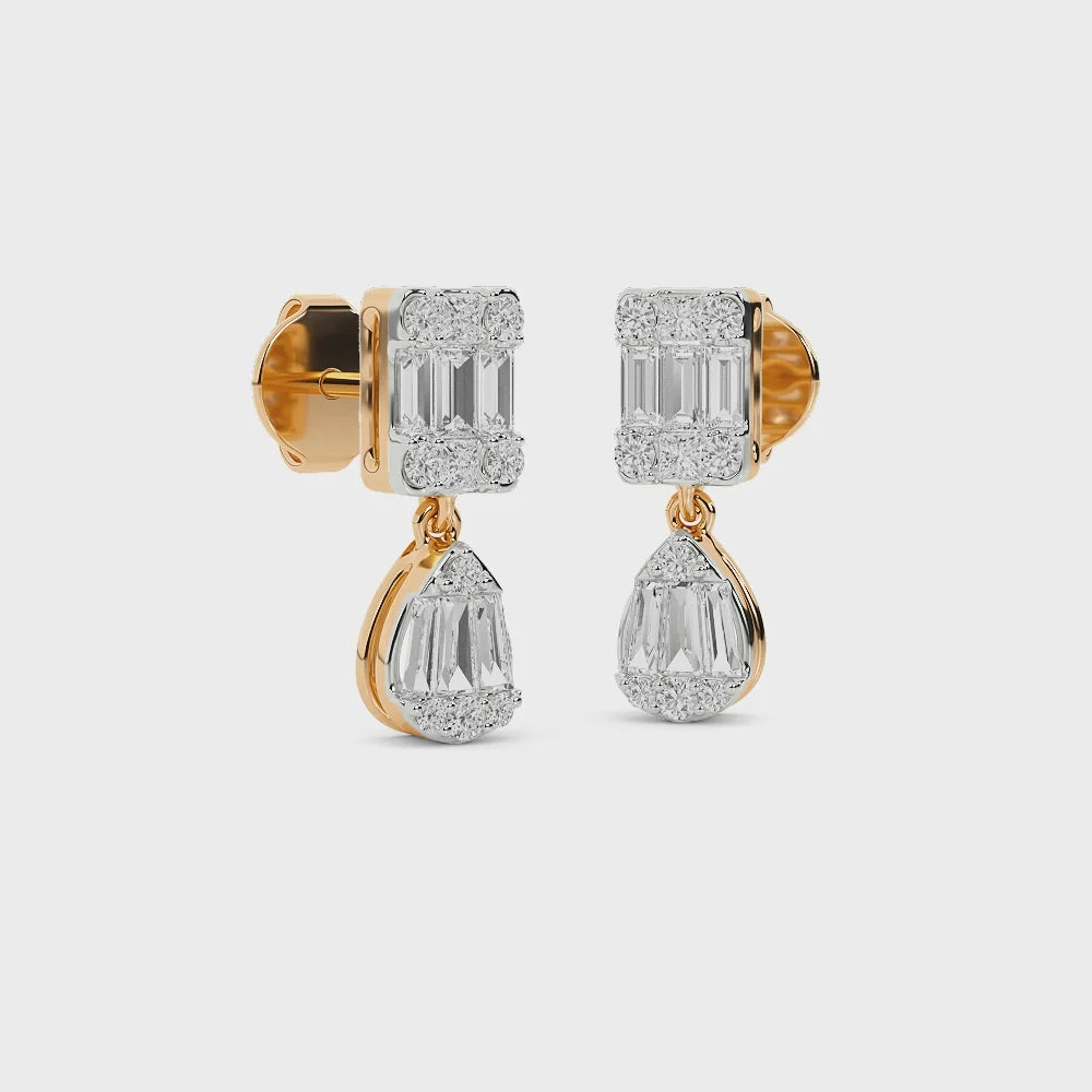 Pear Dangler Earring — Lab-Grown Diamond & Silver, SGL Certified