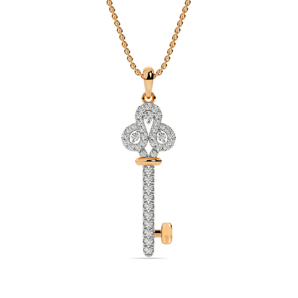 BAYAN Promise Key Pendant | Color Stone | Silver
