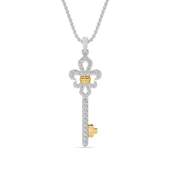 BAYAN Everlock Key Pendant | Color Stone | Silver