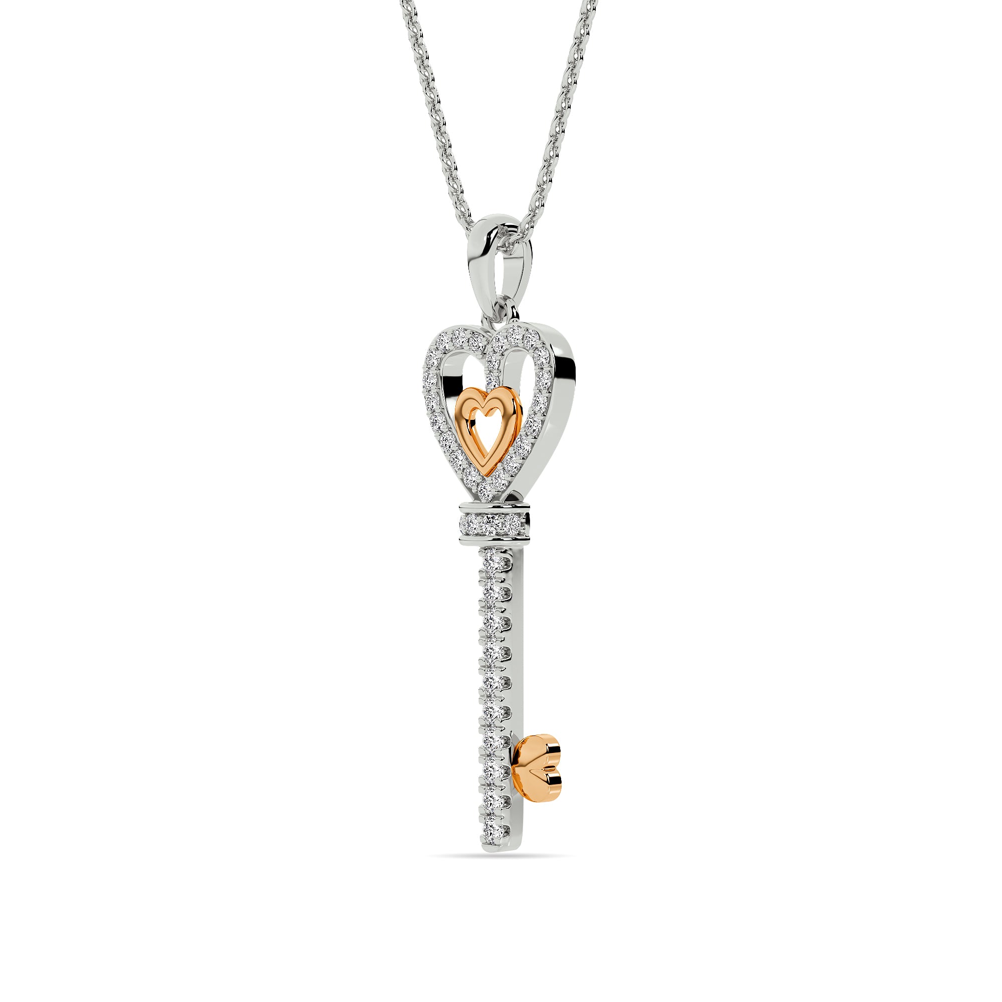 Heartlock Key Pendant