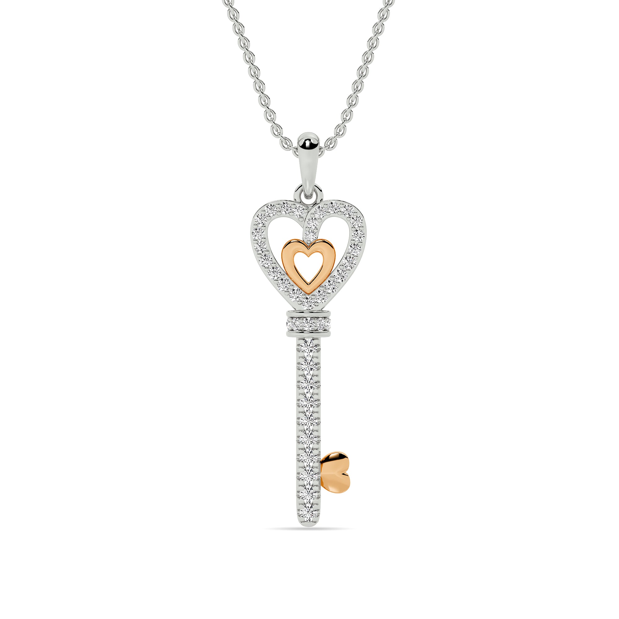 Heartlock Key Pendant